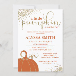Invitación para Baby Shower de Otoño de Calabacita