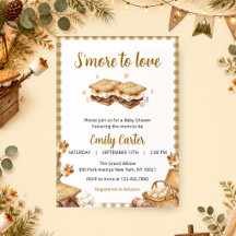 Invitación para Baby Shower de Otoño 'S'more to Lo
