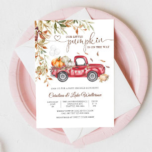 Invitación para Baby Shower de Otoño y Calabaza