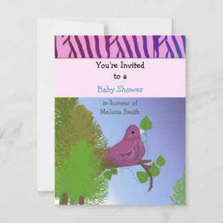 Invitación para Baby Shower de Pajarito