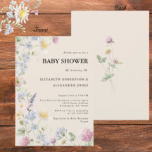 Invitación para Baby Shower de Pareja Flores Silve