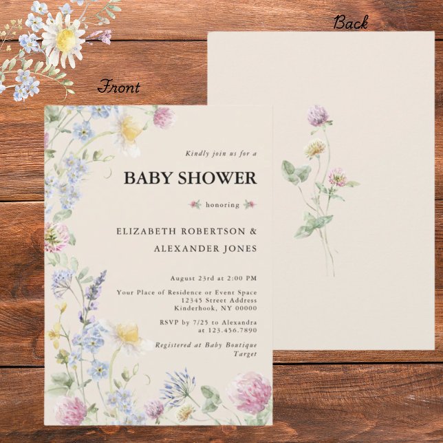 Invitación para Baby Shower de Pareja Flores Silve (Subido por el creador)