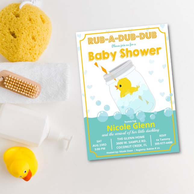 Invitación para Baby Shower de Patito de Goma (Subido por el creador)