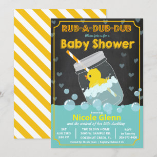 Invitación para Baby Shower de Patito de Goma