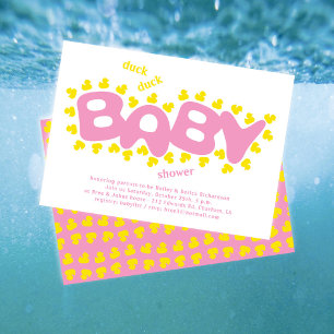Invitación para Baby Shower de Patitos de Goma Pat