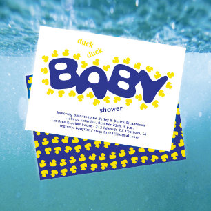 Invitación para Baby Shower de Patitos de Goma Pat