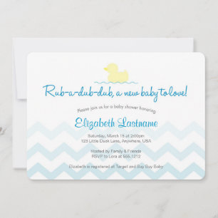 Invitación para Baby Shower de Pato de Goma
