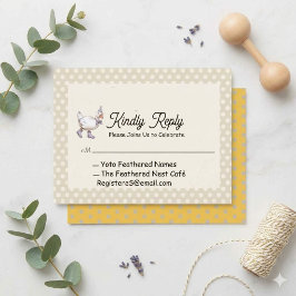 Invitación para baby shower de pato y ansarino ret