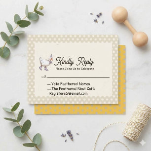 Invitación para baby shower de pato y ansarino ret