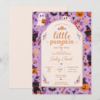 Invitación para Baby Shower de Pequeña Calabaza