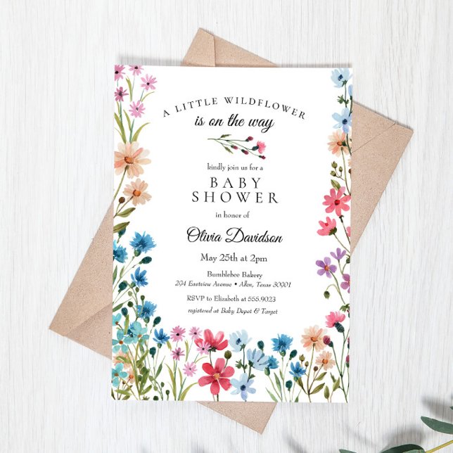 Invitación para Baby Shower de Pequeña Flor Silves (Subido por el creador)