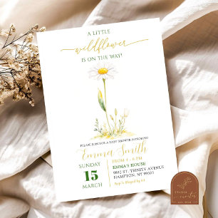 Invitación para baby shower de Pequeña Flor Silves