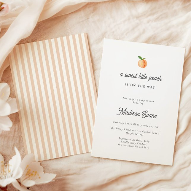 Invitación para Baby Shower de Pequeña Melocotón (Subido por el creador)