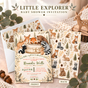 Invitación para Baby Shower de Pequeño Explorador