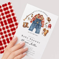 Invitación para Baby Shower de Pequeño Vaquero