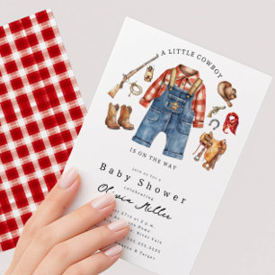 Invitación para Baby Shower de Pequeño Vaquero