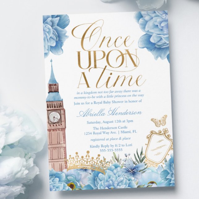Invitación para Baby Shower de Princesa Azul Érase (Subido por el creador)
