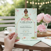 Invitación para Baby Shower de Princesita Rana