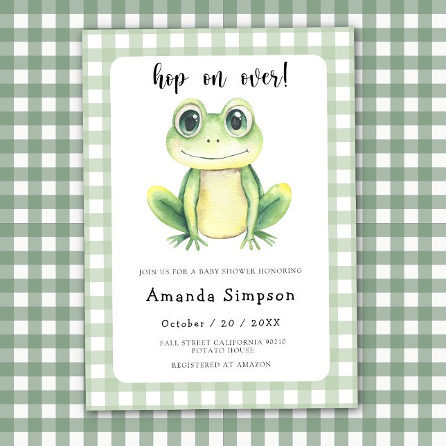 Invitación para baby shower de Rana Bebé (Subido por el creador)