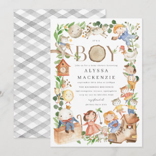 Invitación para Baby Shower de Rimas Infantiles
