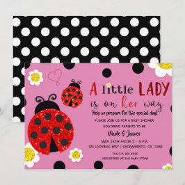 Invitación para Baby Shower de Señora Chinche Roja