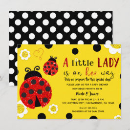 Invitación para Baby Shower de Señora Chinche Roja