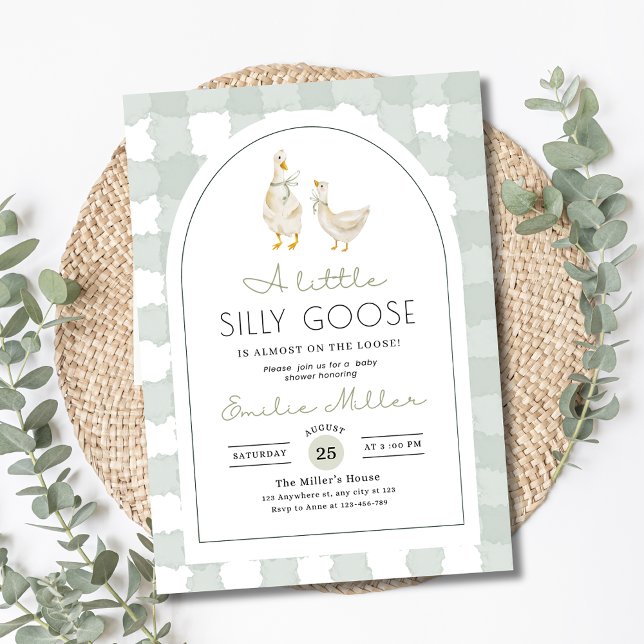 Invitación para Baby Shower de Silly Goose, Sin Di (Subido por el creador)
