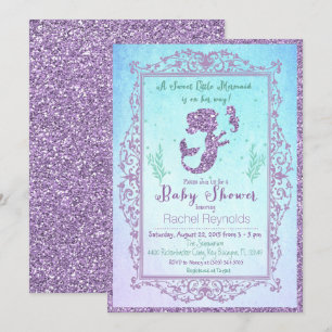Invitación para Baby Shower de Sirena Bajo el Mar