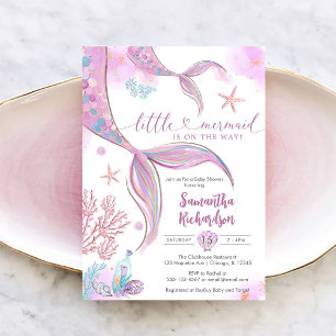 Invitación para Baby Shower de Sirena Bajo El Mar