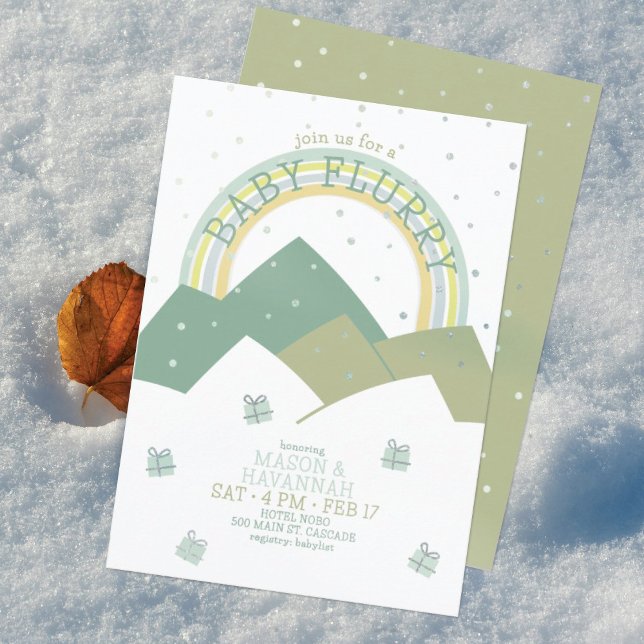 Invitación para Baby Shower de Tormenta de Nieve d (Subido por el creador)