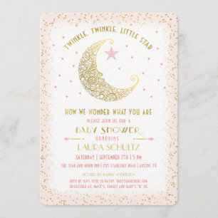 Invitación para Baby Shower de Twinkle Twinkle Lit