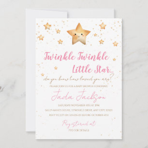 Invitación para Baby Shower de Twinkle Twinkle Lit