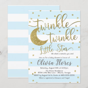 Invitación para baby shower de Twinkle Twinkle Lit