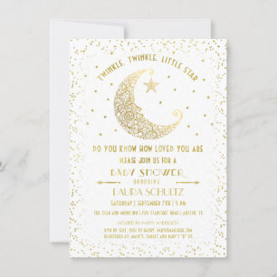Invitación para Baby Shower de Twinkle Twinkle Lit