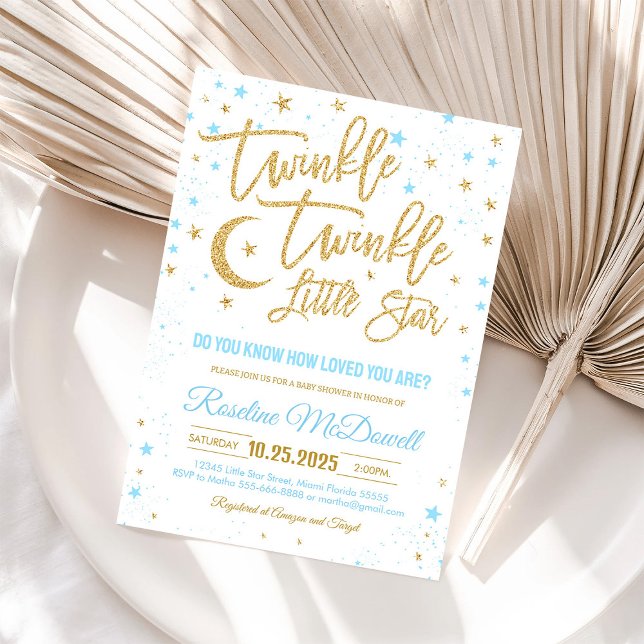Invitación para Baby Shower de Twinkle Twinkle Lit (Subido por el creador)
