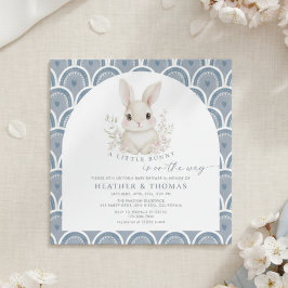 Invitación para Baby Shower de un Pequeño Conejo A