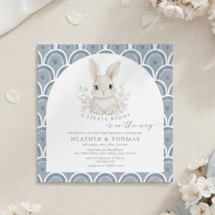 Invitación para Baby Shower de un Pequeño Conejo A