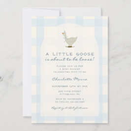 Invitación para baby shower de un pequeño niño gan
