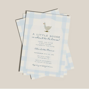 Invitación para baby shower de un pequeño niño gan