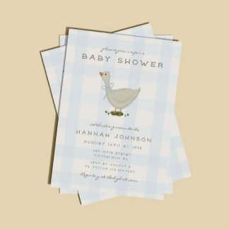 Invitación para baby shower de un pequeño niño gan