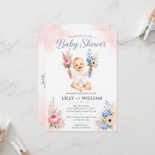 Invitación para Baby Shower de Viaje Científico de