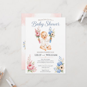 Invitación para Baby Shower de Viaje Científico de