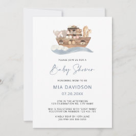 Invitación para Baby Shower del Arca de Noé