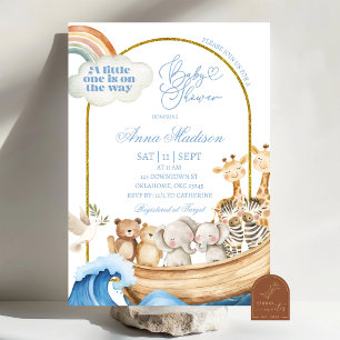 Invitación para Baby Shower del Arca de Noé