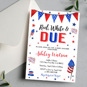 Invitación para Baby Shower del Día de la Independ