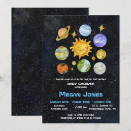 Invitación para baby shower del espacio | Sistema