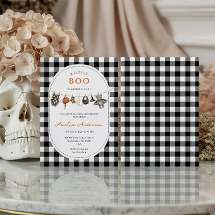 Invitación para baby shower del oso de Halloween b