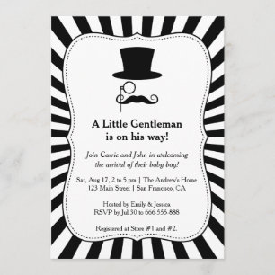 Invitación para baby shower del pequeño caballero
