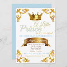 Invitación para Baby Shower del Príncipe Real