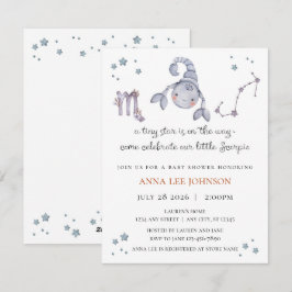 Invitación para baby shower del zodíaco de Escorpi